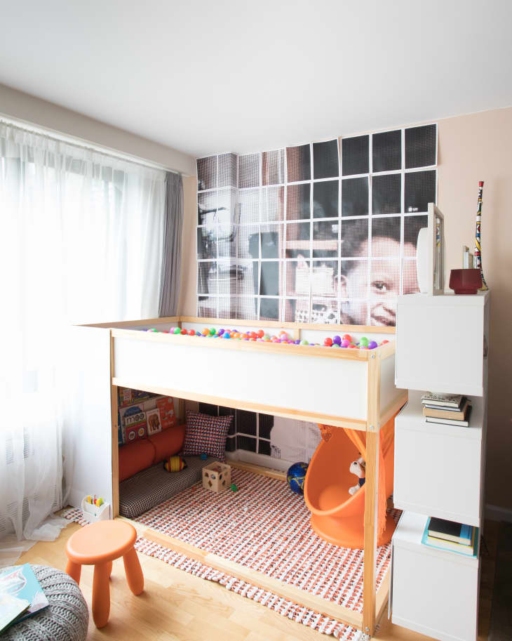 A Lofted Ball Pit Using the IKEA KURA Toddler Bed Cubby